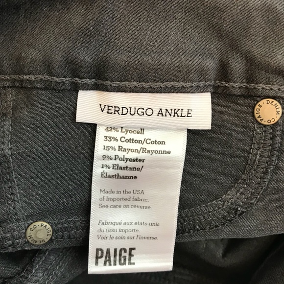 Paige Verdugo ankle gray jeans size 24 - Picture 6 of 6